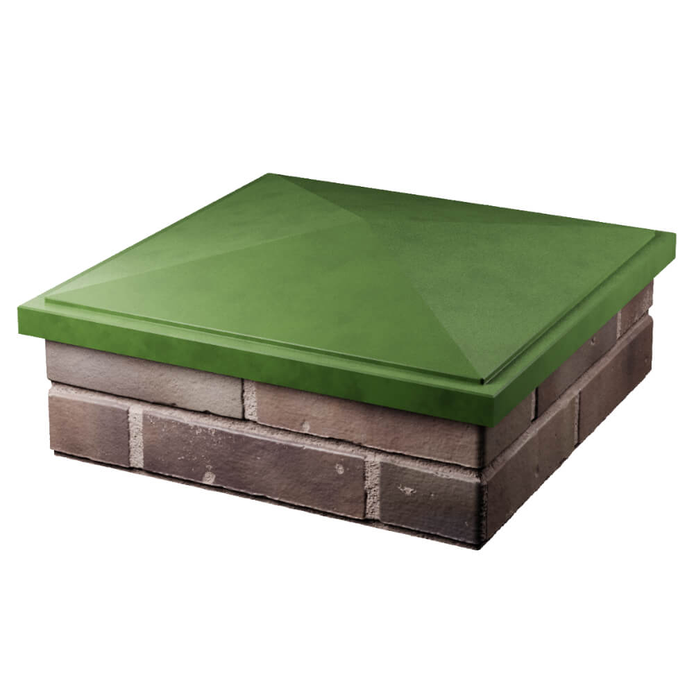 Колпак Zking БонаМоно Зеленый на столб 2х2 кирпича (515х515, 530х530мм) в Казани фото