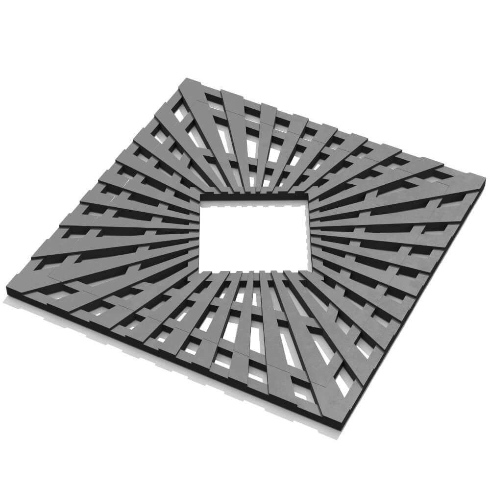 Приствольная решетка для дерева ZKING ATMOSPHERE 1.2х1.2м Серая в Казани фото