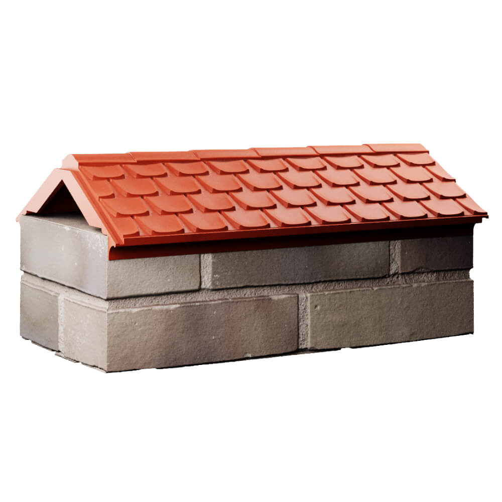 Парапет Zking Эльбрус Красный с посадкой на 1 кирпич (255мм) Казань фото