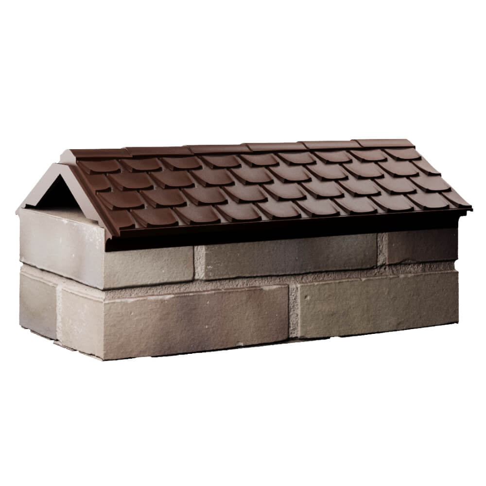 Парапет Zking Эльбрус Коричневый с посадкой на 1 кирпич (255мм) Казань фото