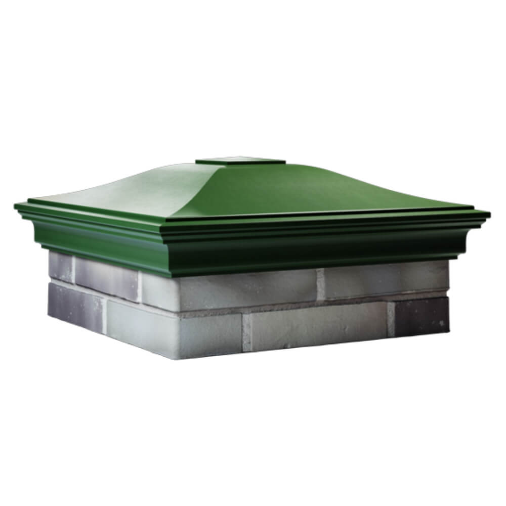 Колпак Zking Монблан Зеленый на столб 2х2 кирпича (515х515мм) в Казани фото