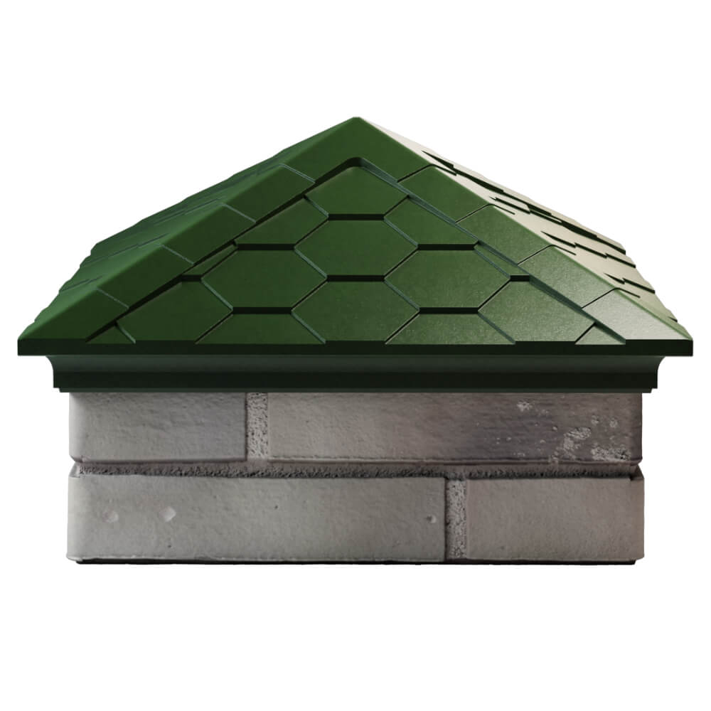 Колпак Zking Эверест Зеленый на столб 1.5х1.5 кирпича (390х390мм) Казань фото