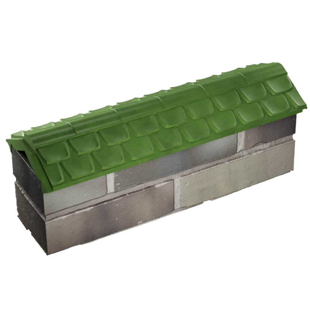 Парапет Zking Эльбрус Зеленый с посадкой на 0.5 кирпича (130мм) в Казани фото